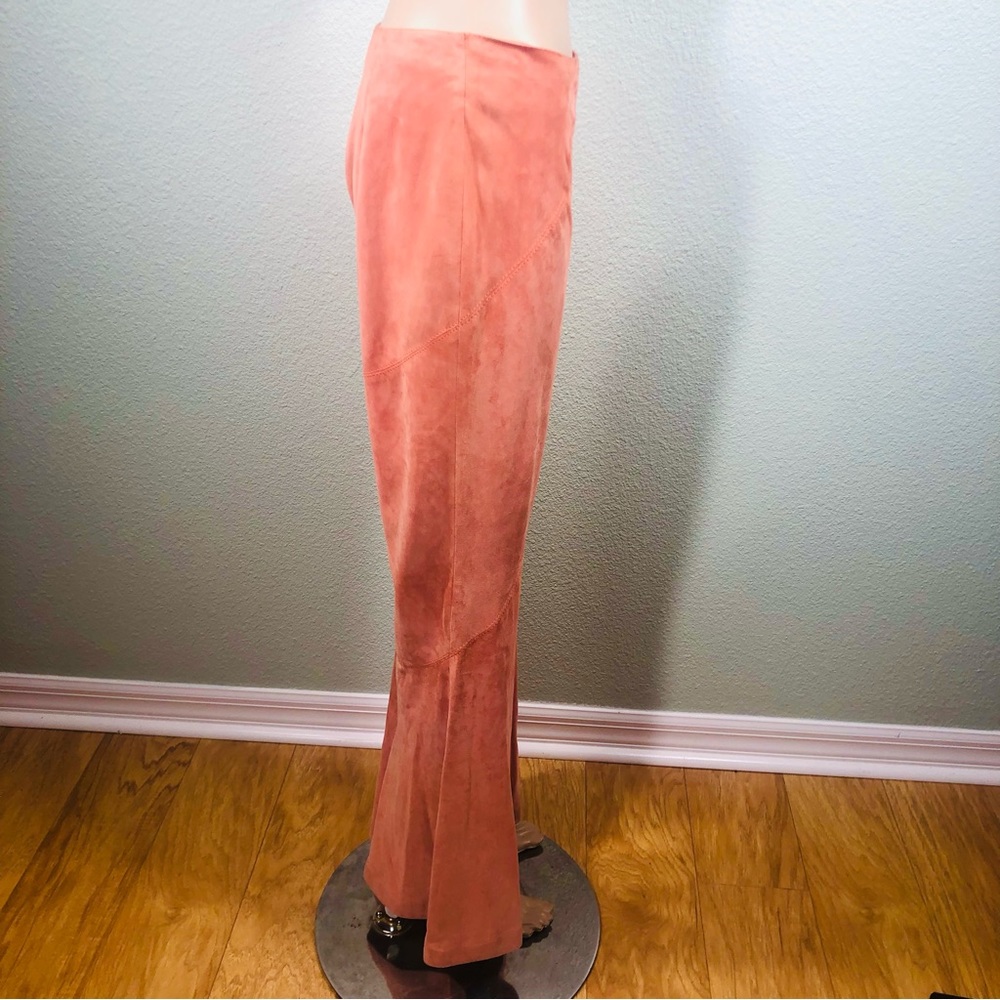 Valentino coral suede flare pants Sz 6 - Picture 8 of 16